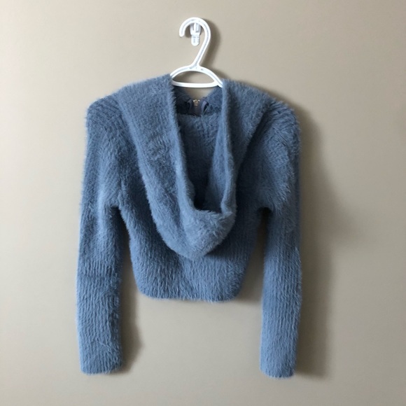 Fashion Nova - Blue Cropped Hoodie - Picture 3 of 3